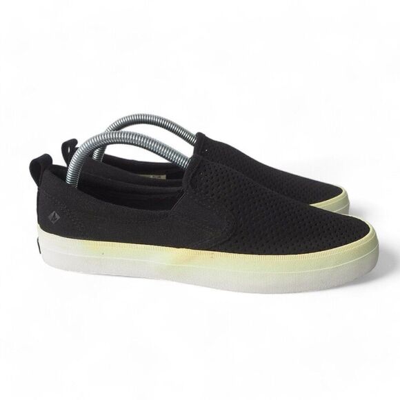 Sperry Top-Sider Crest Twin Gore Perf Sneakers Black / Yellow STS85344 Women's 9 - Picture 4 of 10